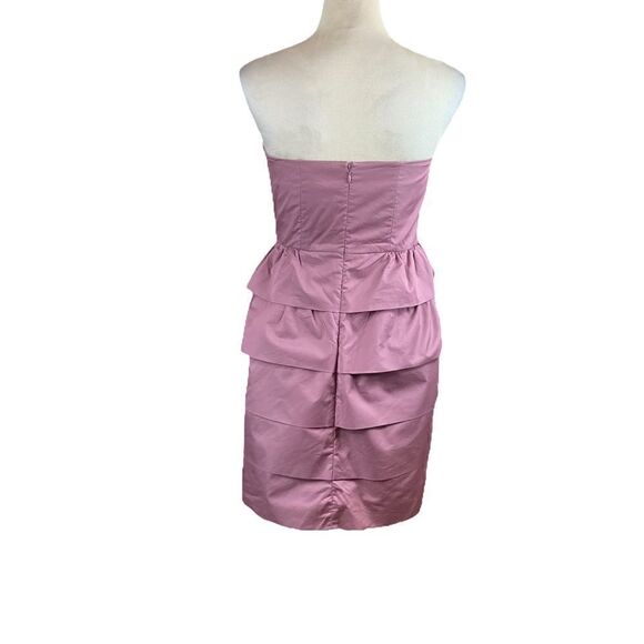 J.Crew Lavender Strapless Tiered Ruffle Dress, Size 8P - Picture 4 of 10